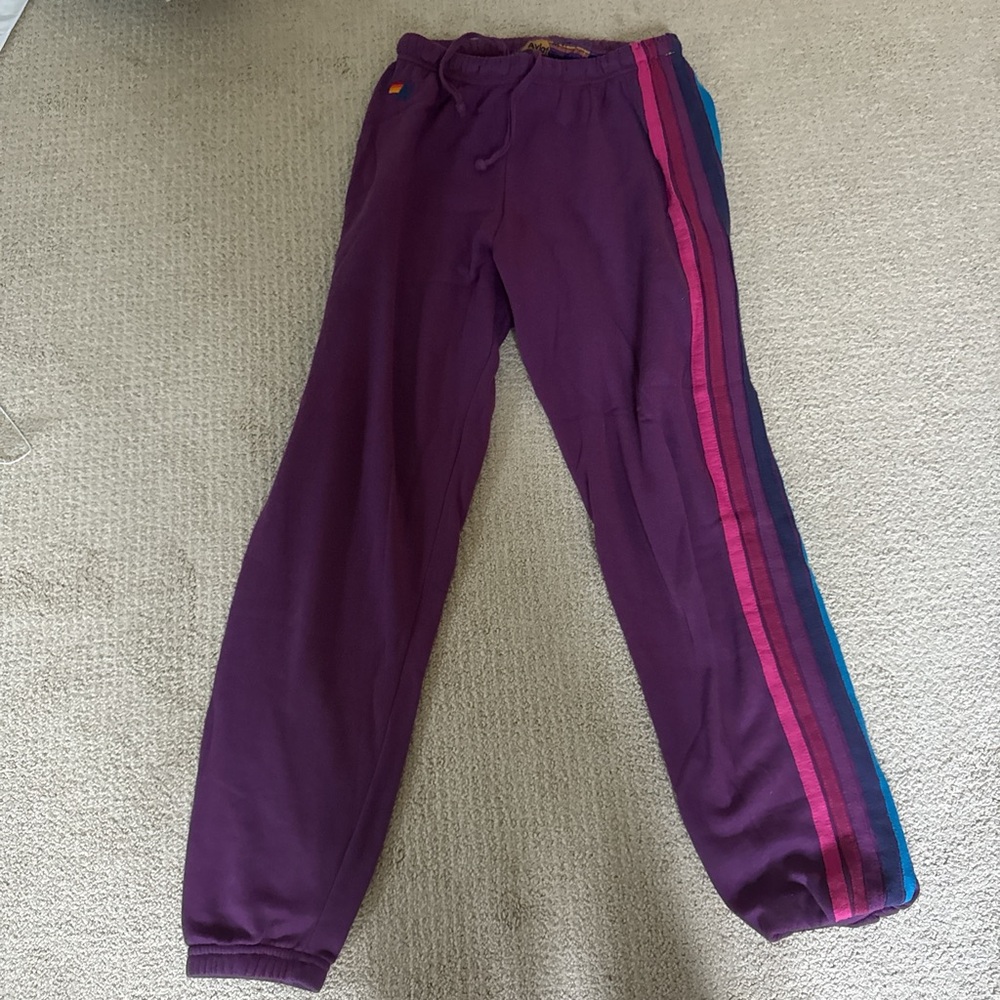 Purple Aviator Nation Sweatpants